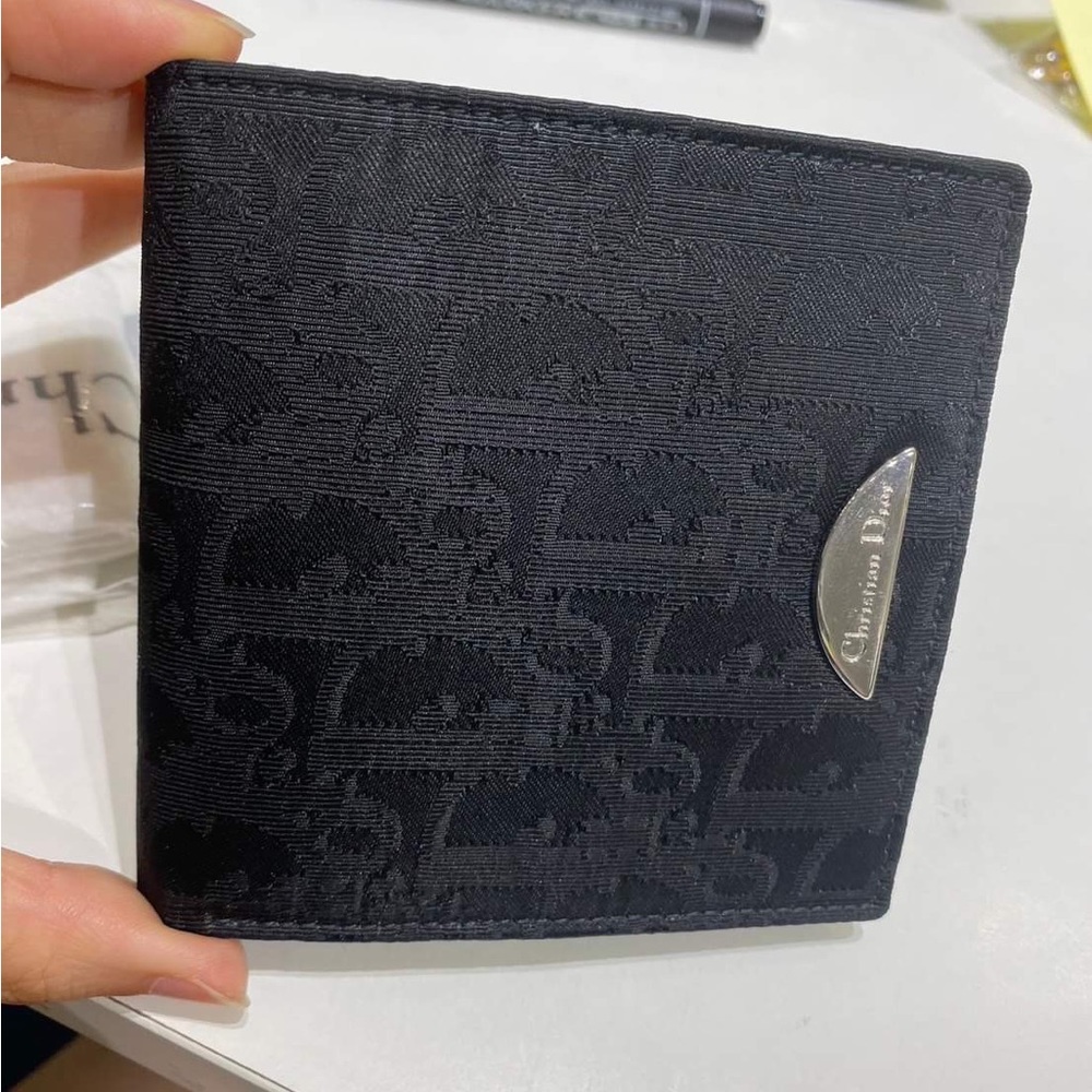 Dior black compact wallet unused item